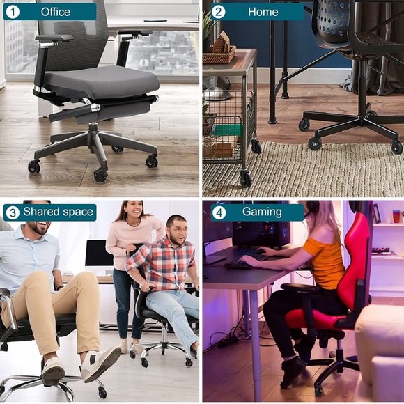 NWT TICONN Office Chair Caster Wheels Set of 5 - Picture 13 of 16